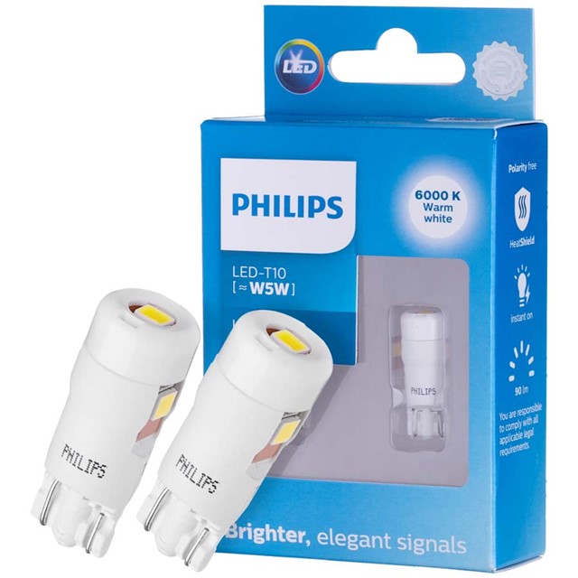 لامپ LED پایه آریایی W5W مدل PRO6000 فیلیپس – Philips (اصلی)