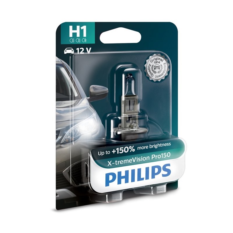 لامپ هالوژن H1 مدل اکستریم ویژن %Pro 150 فیلیپس – Philips (یک عددی)